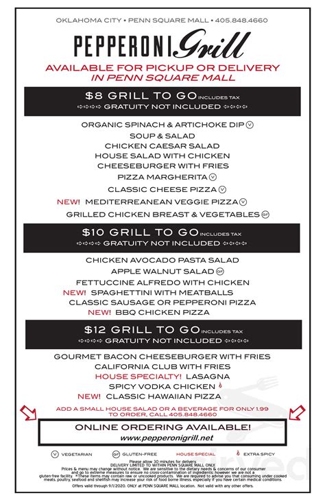 Pepperoni Grill - East Edmond menu in Edmond, Oklahoma, USA