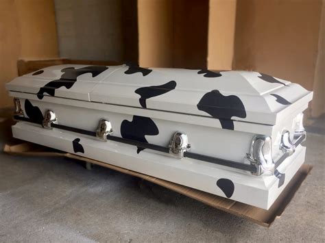 Cow Print Casket Custom Casket - Sky Caskets