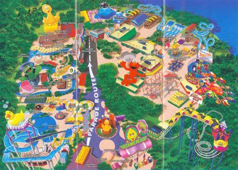 Theme Park Brochures Sesame Place Map 2004 | ThemeParkBrochures.net