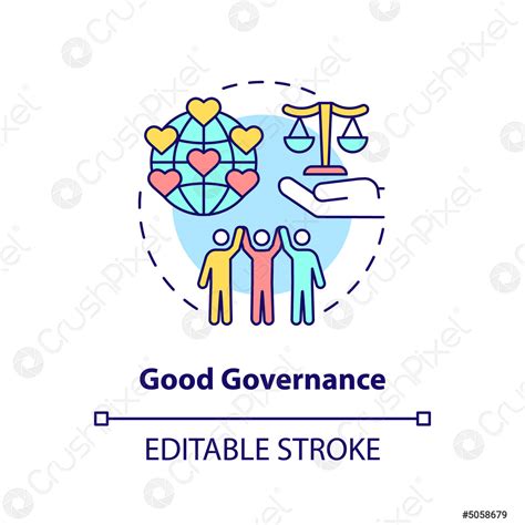 Good governance concept icon - stock vector 5058679 | Crushpixel