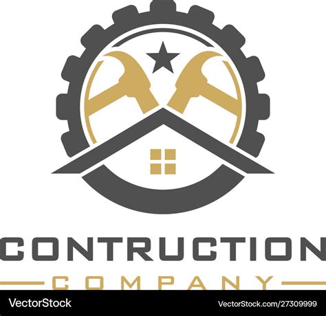 Home improvement logo design Royalty Free Vector Image