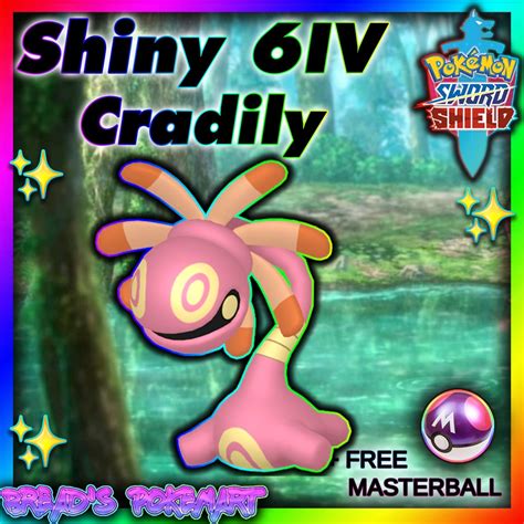 Pokemon Sword and Shield // CRADILY Ultra SHINY 6IV Pokemon // - Etsy