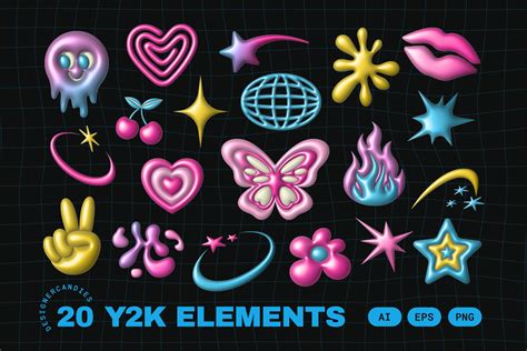 Y2K Elements Set - Design Cuts