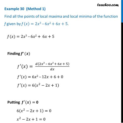 Example 30 - Find all points of local maxima, minima - CBSE