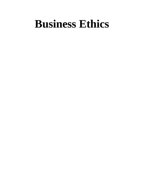 Business Ethics: Articles and Findings