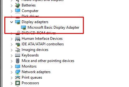 Microsoft Basic Display Adapter Showing in Windows 10? - Solved (with pics!)