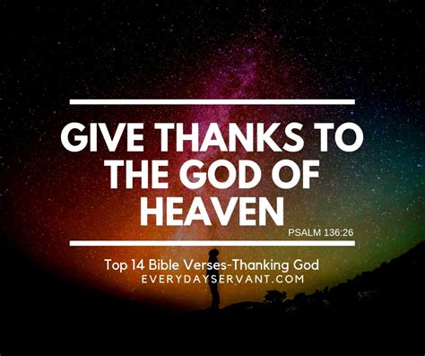 Top 14 Bible Verses-Thanking God - Everyday Servant