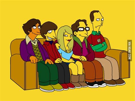 The Big Bang Theory Stars visiting the Simpsons Universe - 9GAG