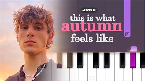 JVKE - this is what autumn feels like | Piano Tutorial accompaniment ...