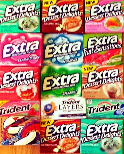 Look at all my gum | Sugar free gum, Gum flavors, Extra gum flavors