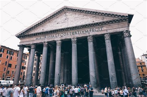 Pantheon containing ancient, architecture, and blue | Architecture Stock Photos ~ Creative Market