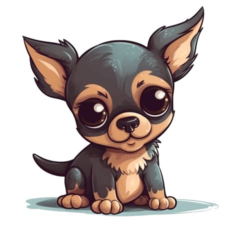 Chihuahua cartoon character, AI Generated 23450493 PNG