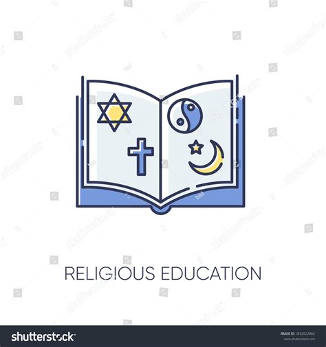 Religious Education Rgb Color Icon Book Stock Vector (Royalty Free ...