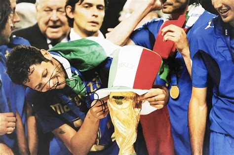 Signed Marco Materazzi Photo - World Cup Champions 2006 | Firma Stella