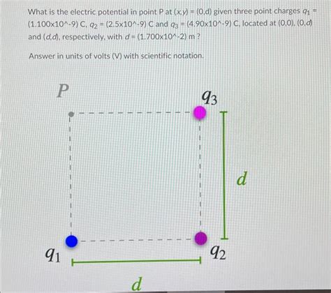 Solved What is the electric potential in point P at | Chegg.com