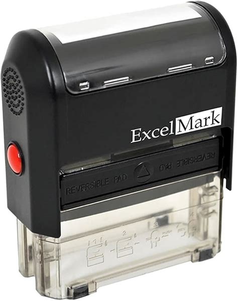 Amazon.com : Self Inking Rubber Stamp with up to 2 Lines of Custom Text : Business Stamps ...