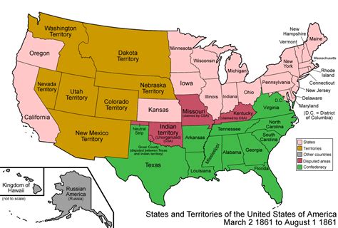 067–States and Territories of the United States of America (March 2, 1861 to August 1, 1861 ...