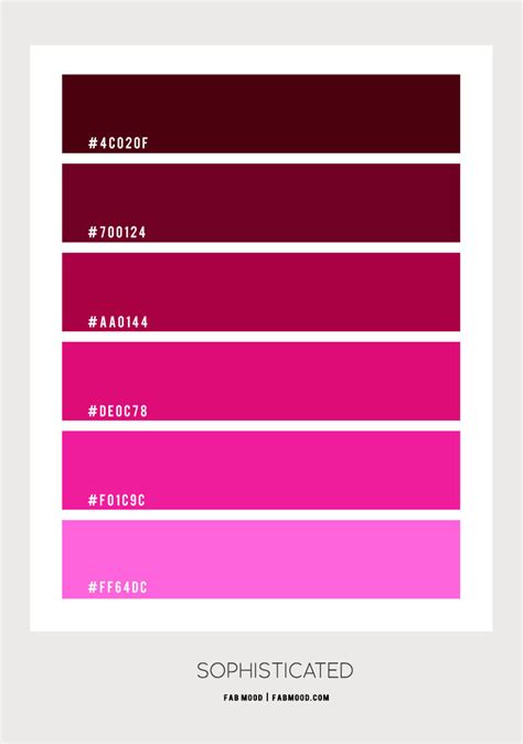 Dark Pink and Magenta Colour Palette #85 1 - Fab Mood | Wedding Color ...