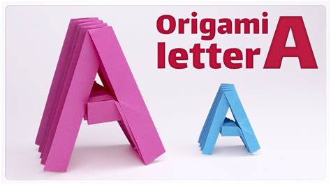 origami letter A | how to make 3d origami letter | Origami letter, Origami, 3d origami