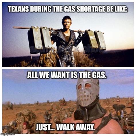 Texas gas shortage meme - Imgflip