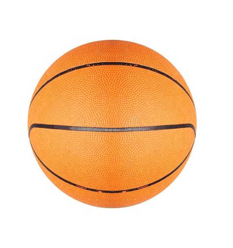 Orange Basketball Ball Isolated On White Stock Image - Image of play ...