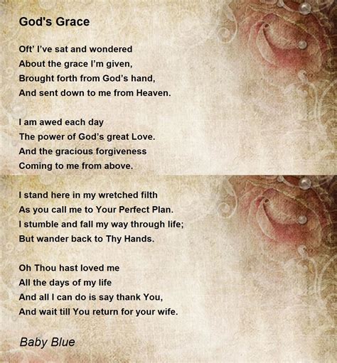 God's Grace - God's Grace Poem by Baby Blue