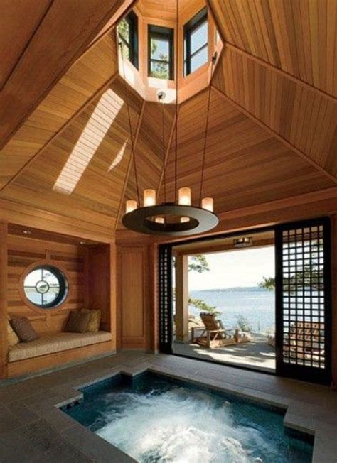 Everbody deserves to have their own dream hot tub (35 Photos) | Indoor hot tub, Indoor jacuzzi, Home