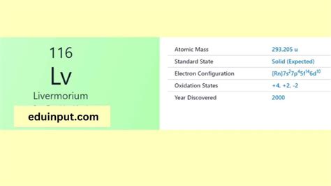 Livermorium-Discovery, Properties, And Applications