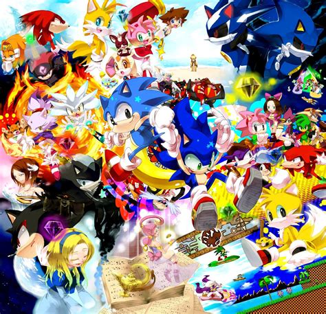 Every Sonic Character, ever. Sonic The Hedgehog, Silver The Hedgehog, Shadow The Hedgehog, Sonic ...