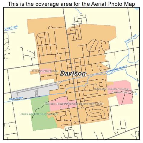 Aerial Photography Map of Davison, MI Michigan