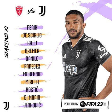 Juventus VS Monza Starting XI : r/Juve