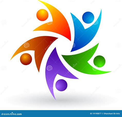 Colorful people logo stock vector. Image of lead, graphic - 19190877