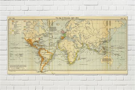 Vintage Map Of World Free Stock Photo - Public Domain Pictures