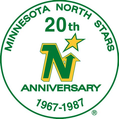 Minnesota North Stars Logo - Anniversary Logo - National Hockey League ...