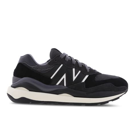 New Balance Women's 57/40 in Black/White Suede/Mesh