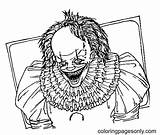 Pennywise And Jason Coloring Page  Free Printable Pages sketch template