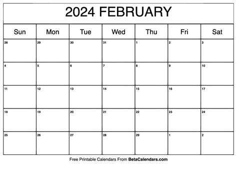 February 2024 Calendar Fresh Calendars - Clare Desirae