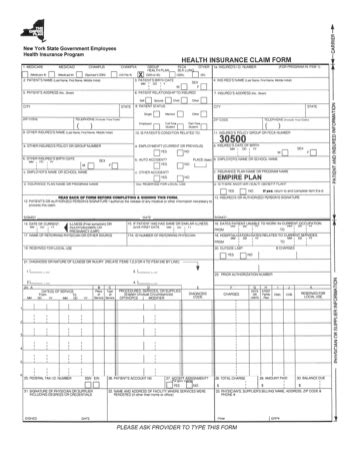 Empire Plan Mental Health Claim Form - PlanForms.net