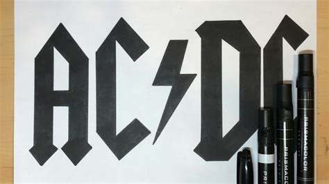 How to Draw the ACDC Logo | Logo Drawing - YouTube