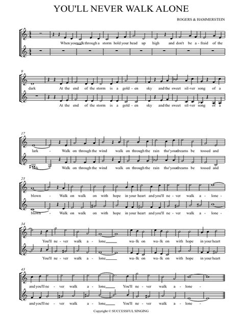 Never Walk Alone Sheet Music | Loisirs | Divertissement (Général)