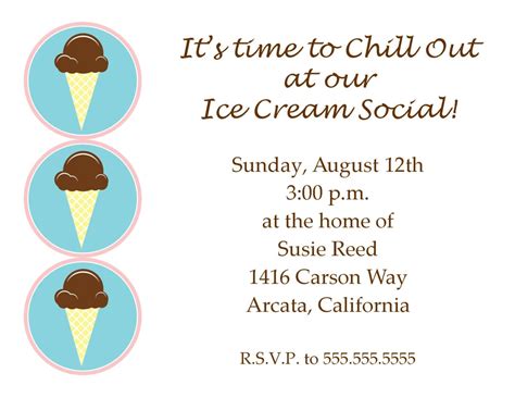 Ice Cream Social Invitation 4.25x5.5 Custom | Etsy