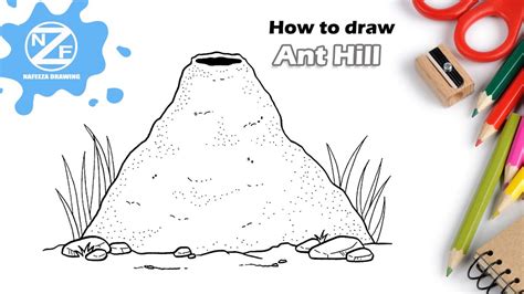 How to Draw Ant Hill - YouTube