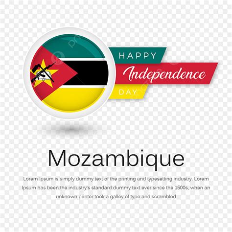 Feliz Dia Da Independência De Moçambique Com A Bandeira Do País ...