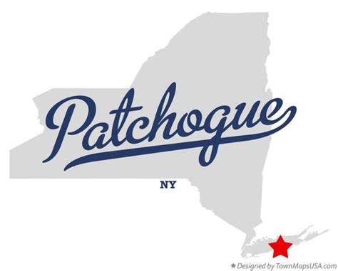 Map of Patchogue, NY, New York