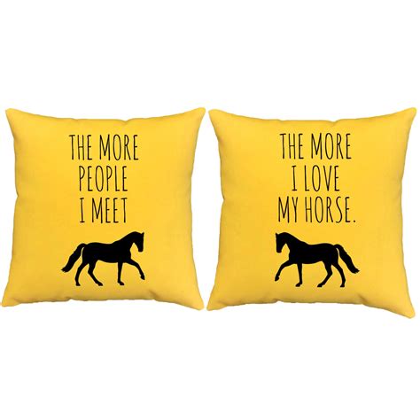 Horse Pillows - Farm Animal Pet Decorative Pillows, Square - RoomCraft