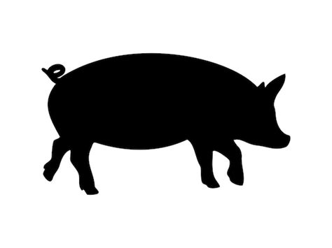 Pig Svg Pig Silhouette Svg Pig Cutting File Animal Clipart Svg | Etsy