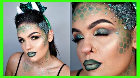 GLAM DRAGON Halloween Makeup - YouTube