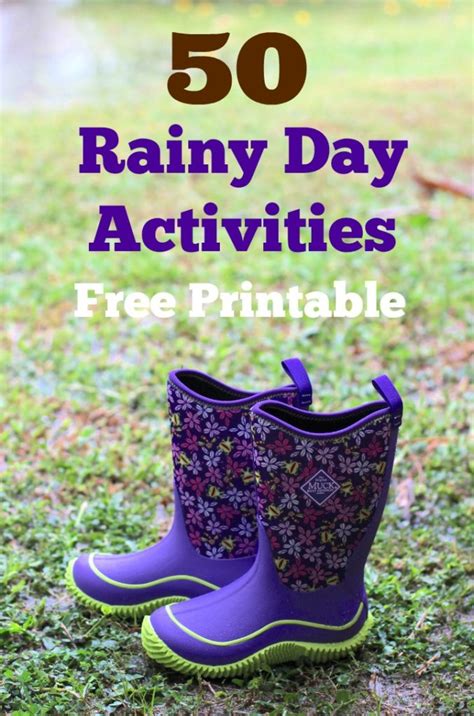 Rainy Day Activities Free Printable - Moments A Day