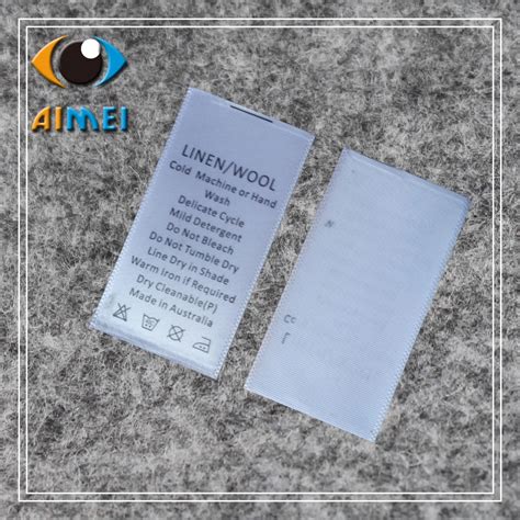 customized care labels for jecket custom printed silk material wash label for clothing sewing ...