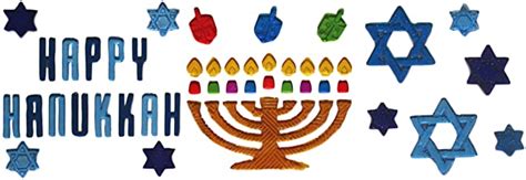 Amazon.com: Happy Hanukkah Window Cling Decorations (Menorah with Dreidels Happy Hanukkah, Stars ...